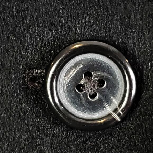 J Crew Coat Peacoat Black Wool Thinsulate Nelly Gori Womens Size 6 Button Flaw - Picture 5 of 11